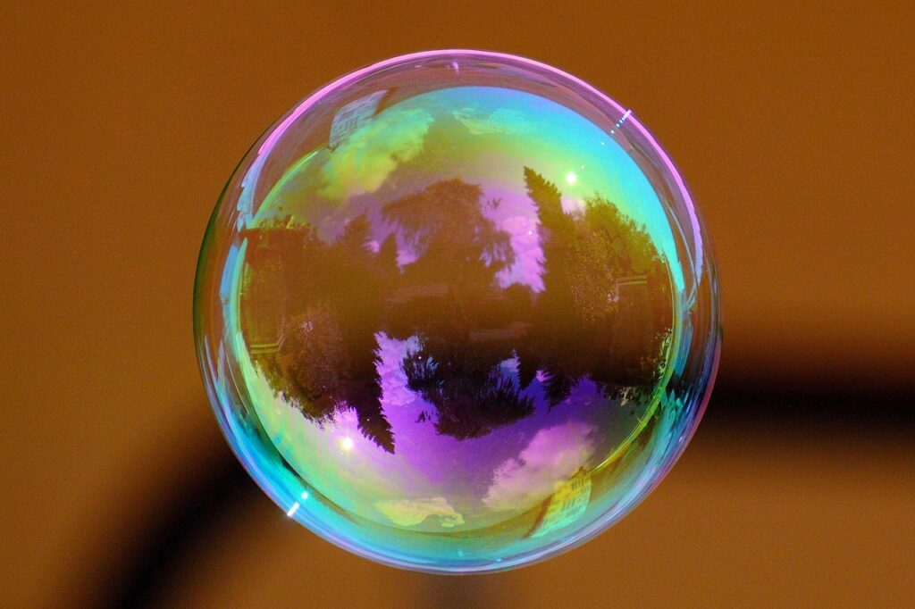Soap bubble representing the OCD bubble in Inference-Based CBT—illustrating how intrusive doubts can feel real even when not grounded in reality