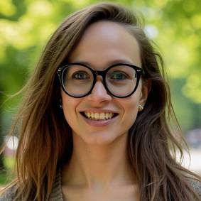 Headshot of Jenna Stone, LCSW-C, a neurodivergent-affirming therapist with long dark hair, smiling warmly in a natural light setting.