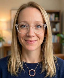 Marissa Adams, eating disorder recovery coach at Side Quest Psychotherapy, smiling in a professional headshot.